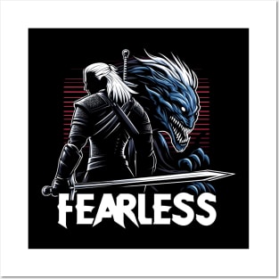 Fearless - Monster Slayer a Midnight Beast - Dark Fantasy Posters and Art